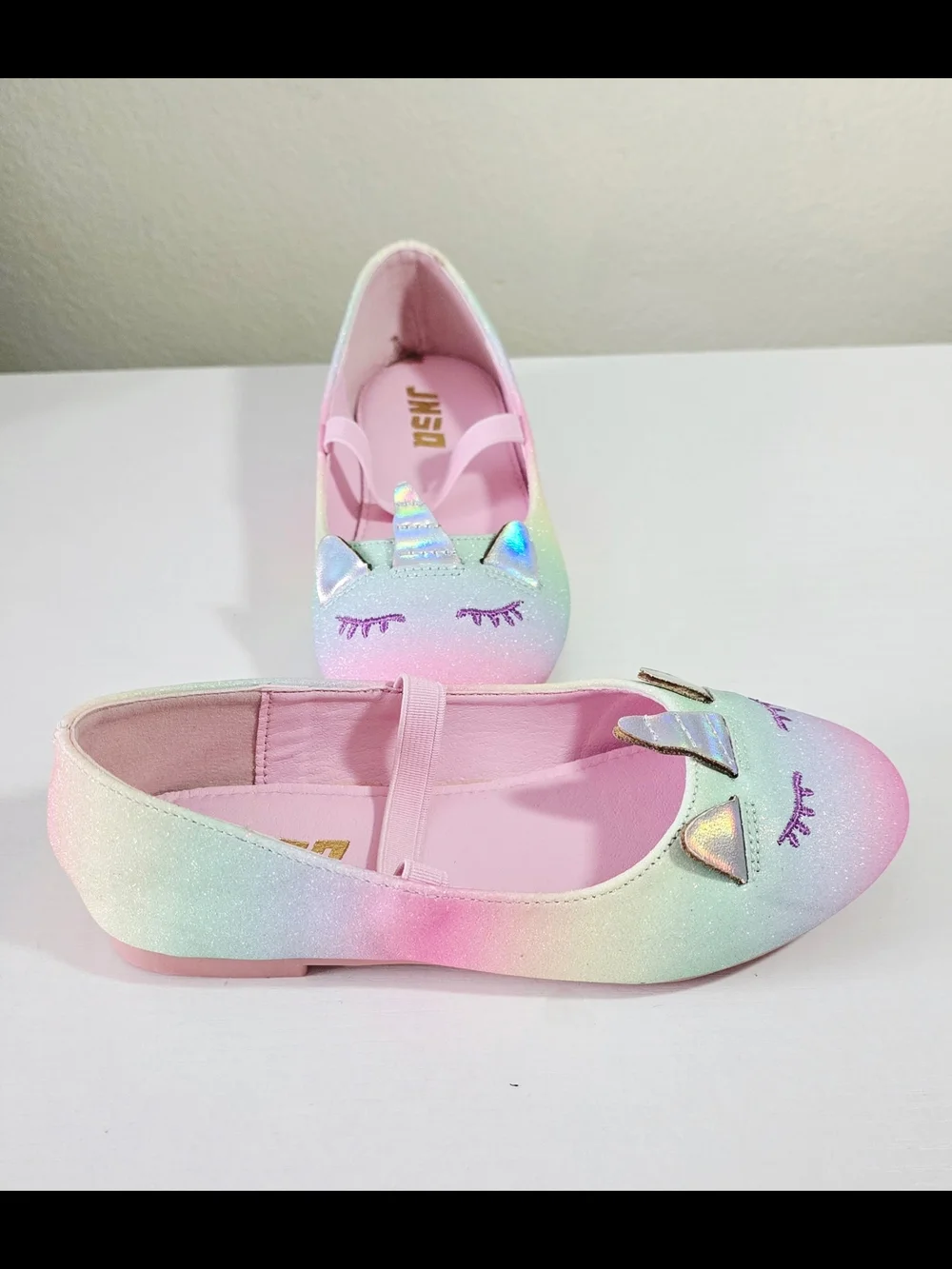 Kids Unicorn Slip-On Ballet Flats - Pink Gradient